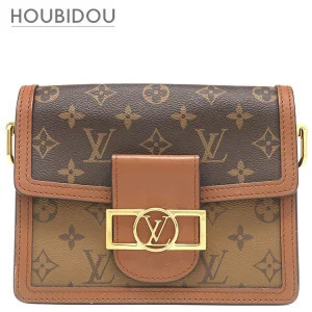 Louis Vuitton Dauphine Shoulder Bag Monogram Canvas Reverse Brown